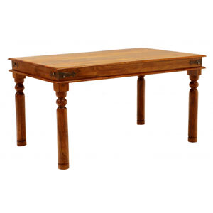 Jedálenský stôl Jali 140x90 z indického masívu palisander Svetlomedová