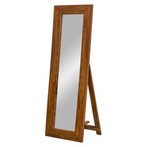 Zrkadlo Rami 60x170x2,5 indický masív palisander Svetlomedová